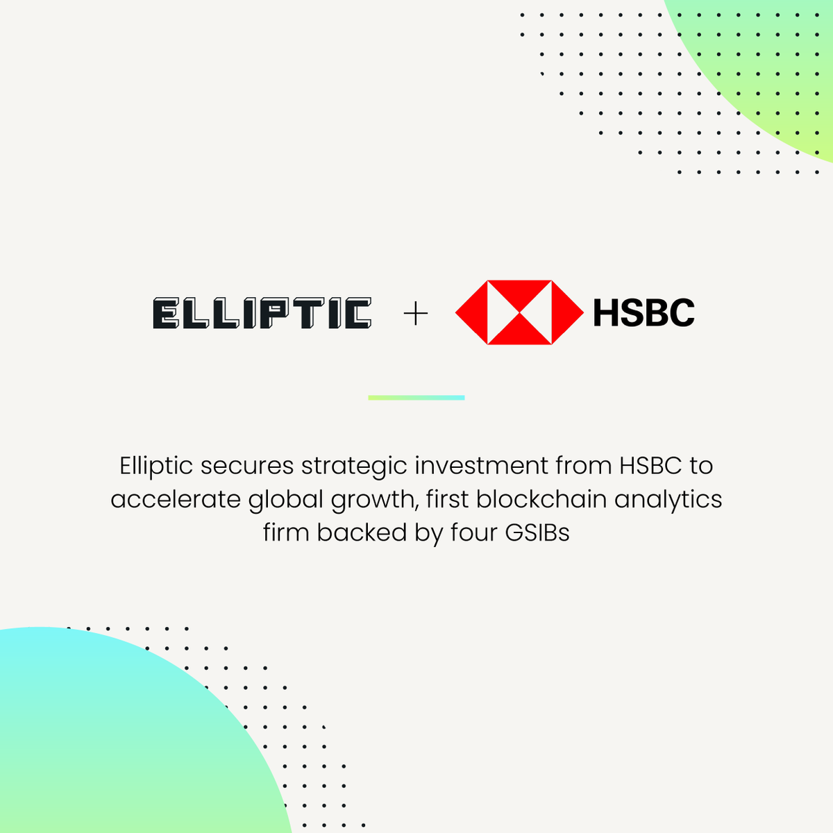 elliptic's tweet image. 🚨 🏆 HSBC invests in Elliptic

We’re excited to announce a strategic investment from @HSBC, making Elliptic the only blockchain analytics provider backed by four Global Systemically Important Banks (GSIBs) — alongside JPMorgan Chase, Santander, and Wells Fargo.
💬 “Elliptic was…