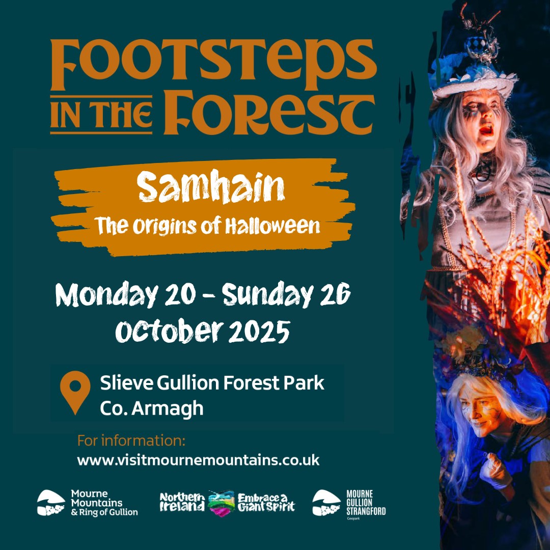 VisitMGS's tweet image. 🧳 Travelling to Footsteps in the Forest this October? Why not make a stay of it!

👉 Start planning visitmournemountains.co.uk/whats-on/giant…

#GiantAdventures #FootstepsInTheForest #VisitMourne #MourneMountains #RingofGullion #StrangfordLough #VisitSouthArmagh #MourneGullionStrangfordGeopark