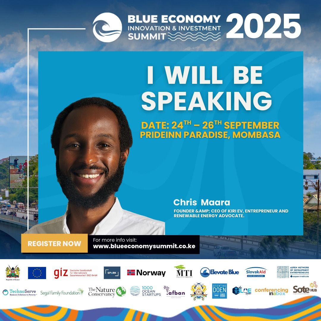 cmaara's tweet photo. The Blue Economy Summit,
📅 24-26th September - Pride Inn Paradise, Mombasa https://t.co/ibchfhYJdF