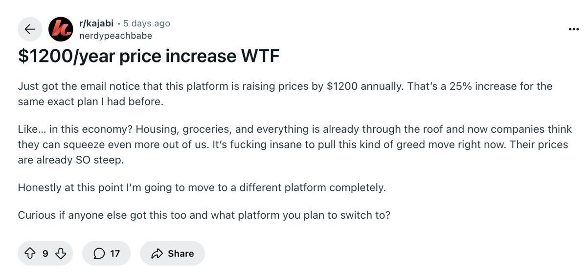 FreshLearnHQ's tweet image. $1200/year price hike from your course platform?
In this economy?

At FreshLearn, we keep it simple:
✅Transparent pricing
✅No surprise fees
✅All-in-one tools for creators

Stop overpaying

freshlearn.com/kajabi-alterna…
#KajabiAlternative #CreatorEconomy #FreshLearn #CourseCreator