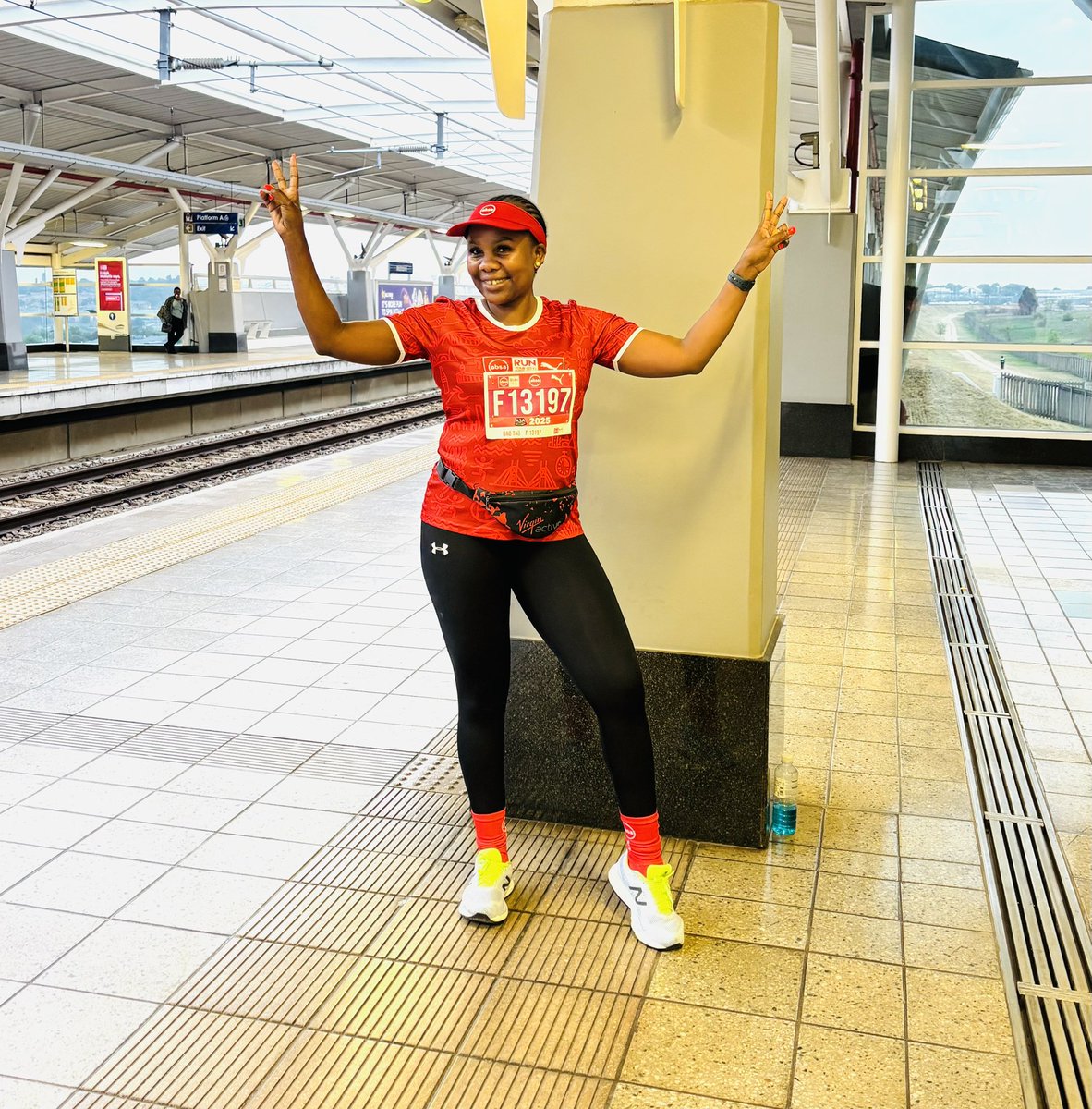 MrsDeeMakhosi's tweet photo. Wednesday done & dusted🏃♀️#AbsaRunYourRaceJhb #10kms
#RunningWithSoleAC
#fetchyourbody2025 https://t.co/Bz4EYTVidN