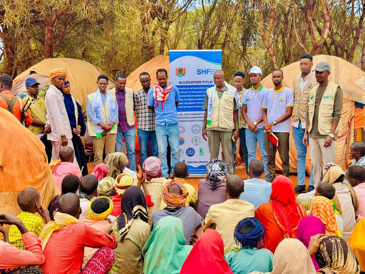 activeindevaid's tweet image. Together with other @shf_somalia partners, we conducted community engagement to provide project information, beneficiary selection, and integration of interventions in targeted areas in Qansax-dheere under standard allocation 2025.

Thanks to district ABC for leadership.