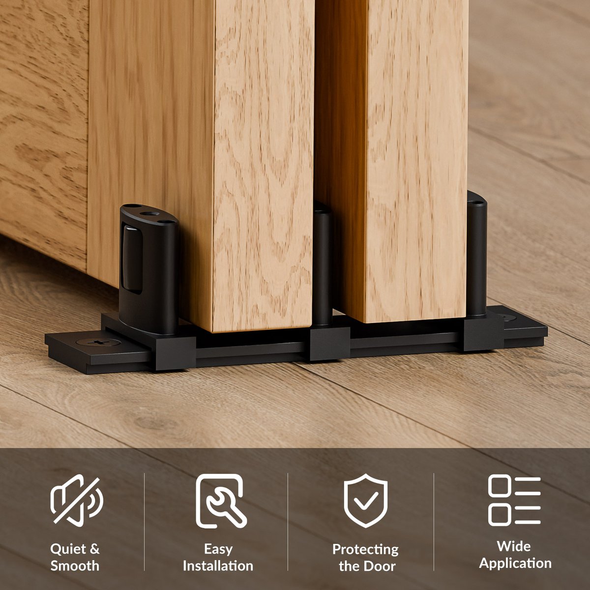 boxichen1's tweet image. Wobbly bypass barn doors? 😠 There's a fix for that.

Introducing our adjustable floor guide – the secret to a perfect, silent glide. ✅

#DIY #HomeImprovement #HomeReno

What's your #1 sliding door pet peeve? Rattling? Difficulty installing?