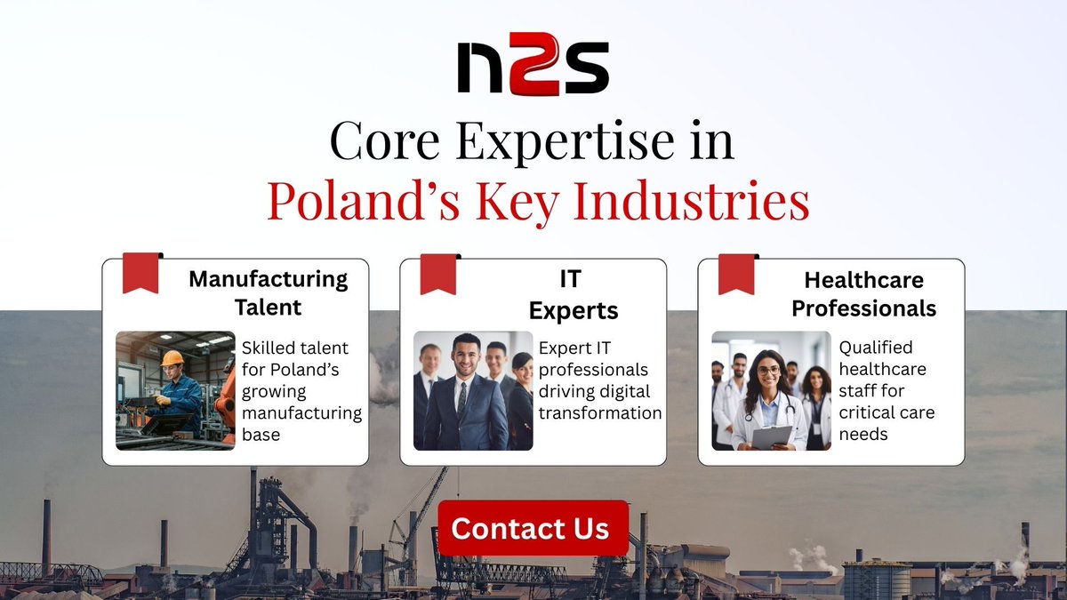 GlobalN2s36396's tweet image. Poland’s industries are growing fast, and the right talent makes all the difference. 
From manufacturing and IT to healthcare, we connect businesses with skilled professionals who drive innovation, productivity, and success across every sector.
 #workforcepoland #net2source #n2s