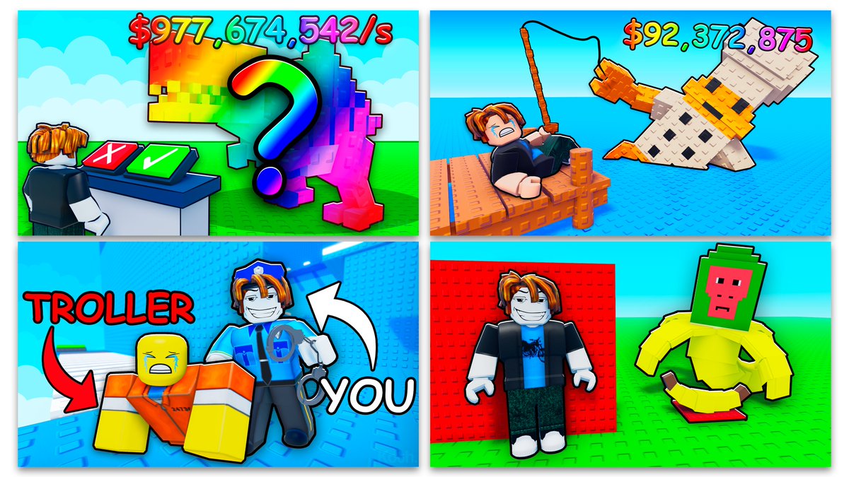 3DKoth's tweet image. Recent HIGH CTR/QPTR thumbnails, made in less than 24 hours โค๏ธ
๐๐Order now and boost your game stats today: discord.gg/ucymuTQ3wn
๐ &amp; ๐ to show support!
#Roblox #RobloxDev #RobloxGFX #RobloxArt