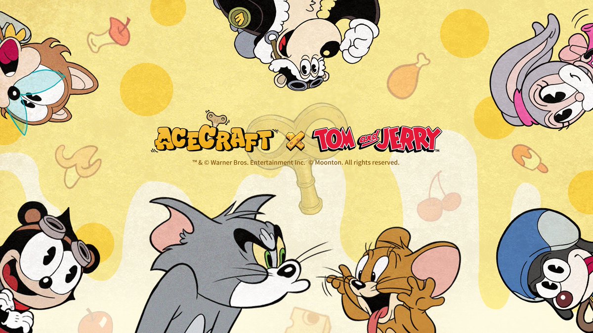 Hey Pilots! 🤩
To celebrate the ACECRAFT x Tom and Jerry Crossover Event, we've got a special treat to share with you – a collection of adorable crossover wallpapers featuring your favorite cat and mouse duo!🙌

👀Download the pictures to use them!