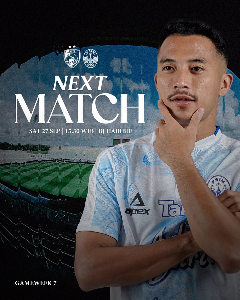PSIMJOGJA's tweet photo. Next Match Alert! ⚔️

📅 Saturday, 27 September 2025
🆚 PSM Makassar vs PSIM Jogja
📍 Gelora BJ Habibie
⏰ 15.30 WIB

#PSIMJogja
#StrongerThanEver https://t.co/uKmIB12jfI