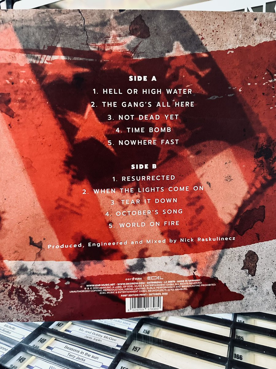 Proud to have been a part of this one. What’s your favorite song off this album? #skidrow #album #vinyl