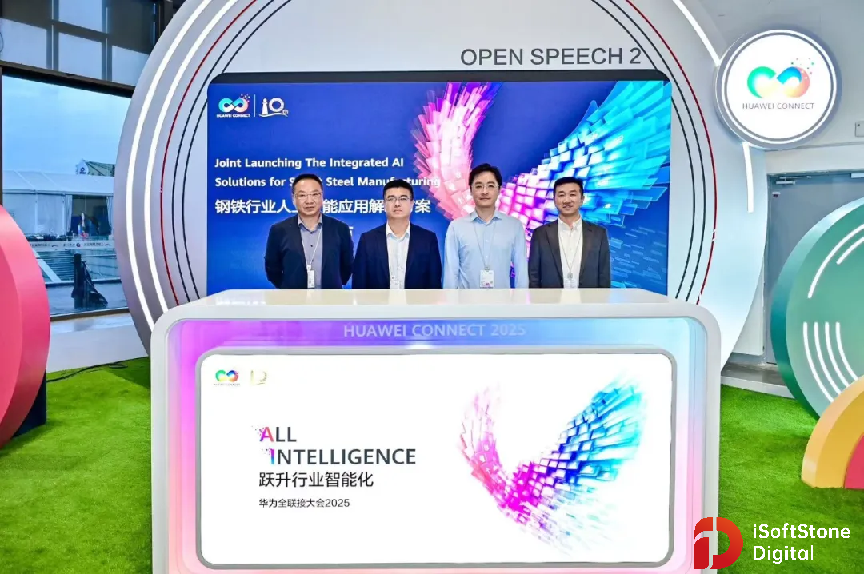 iSoftStoneD's tweet image. Big news from #HC2025! iSoftStone &amp;amp; Huawei have launched the AI for Steel Industry solution, powered by Ascend Cloud AI &amp;amp; Pangu models. 🤝 It tackles core production with process optimization, intelligent batching, predictive maintenance &amp;amp; safety management. 🏭#AI #SteelTech