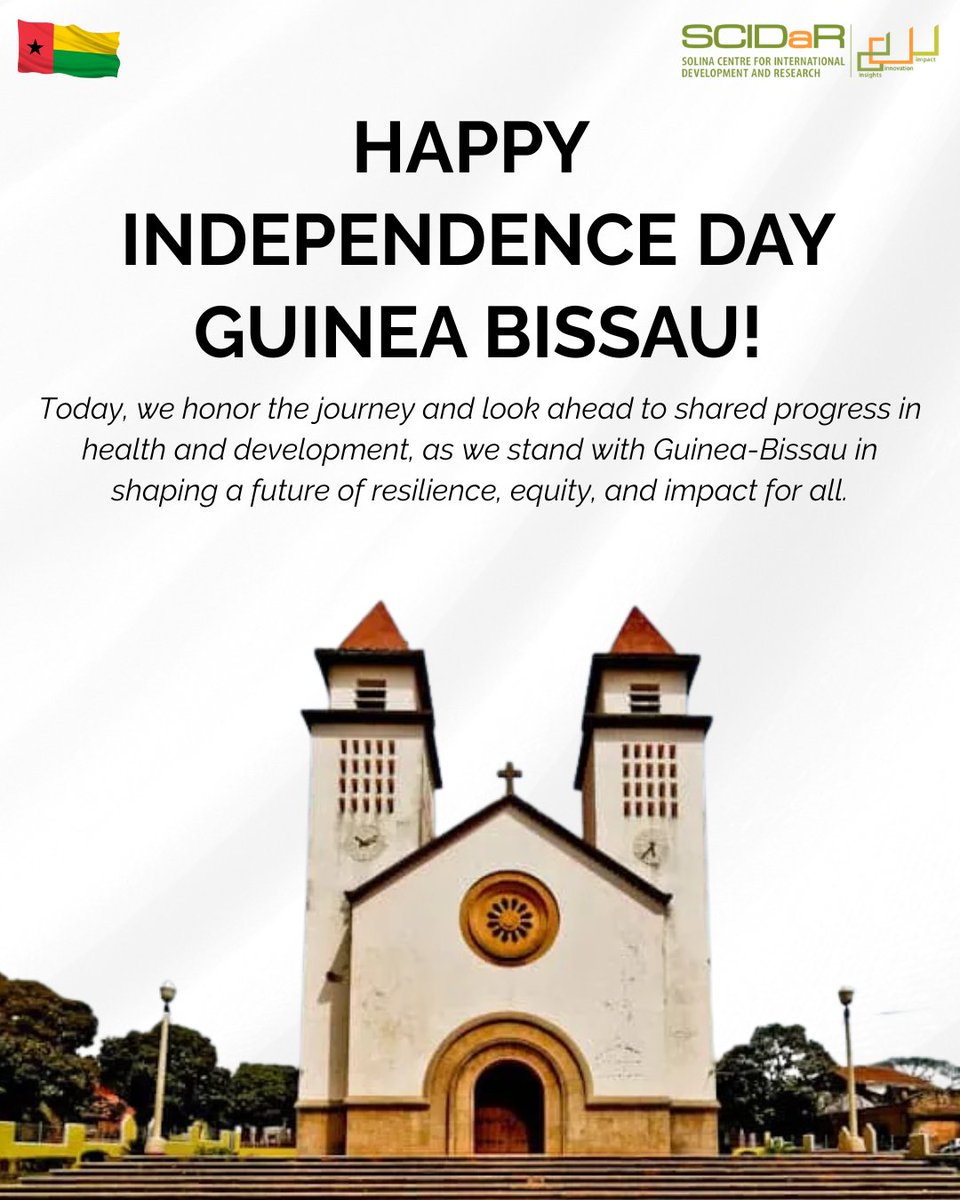 SCIDaR_'s tweet photo. Today, we join the people of Guinea-Bissau in celebrating a nation built on resilience, courage, and the pursuit of freedom. As we honor this journey, we also look ahead to shared progress in health and development.

At SCIDaR, we are proud to stand alongside the Government of Guinea-Bissau in strengthening healthcare systems through the Gavi Expanded Program on Immunization Leadership, Management and Coordination (LMC) project. By investing in leadership and management for immunization programs, we are working together to ensure that every child has access to life-saving vaccines and communities are equipped with resilient health systems.

As we celebrate this milestone, we reaffirm our commitment to progress, equity, and lasting impact for the people of Guinea-Bissau.

#GuineaBissau #IndependenceDay #SCIDaRImpact #HealthForAll