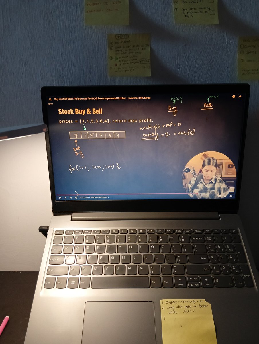 demicoder14527's tweet image. Day 05 of #100DaysofCode 
Completed lecture 13 
&amp;gt; But and sell stock problems
&amp;gt; Pow(X,N) Power exponential problem 
Leetcode 121 &amp;amp; Leetcode 50 
@ShradhaKhapra_
@ApnacollegeX 
#connect