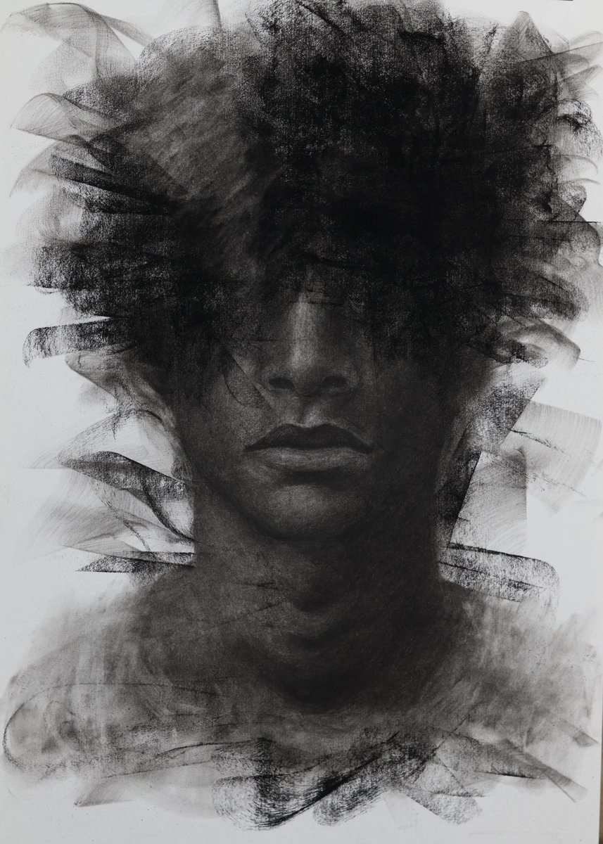 木炭画 人物画 B4サイズ 木炭画 人物画 B4サイズ 木炭画 人物画 B4サイズ 木炭画 人物画