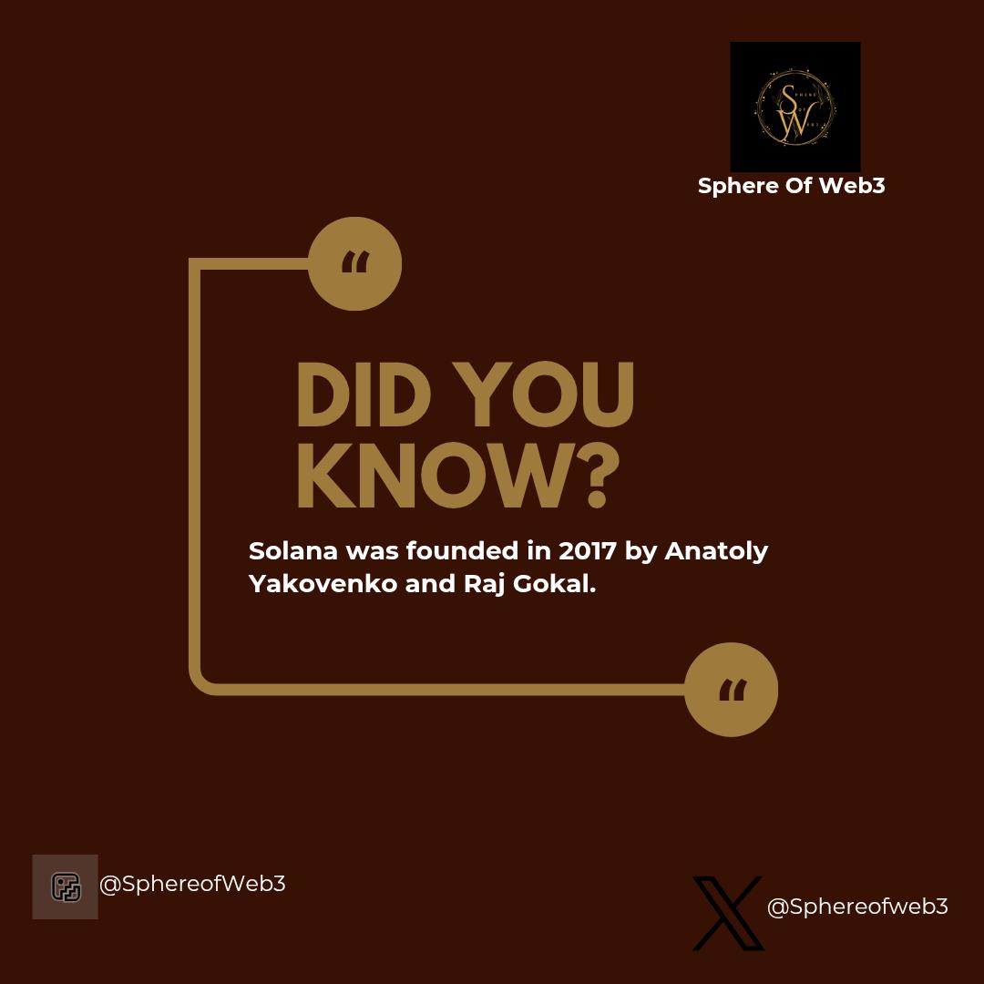 Sphereofweb3's tweet image. This are great founders, @solana is a great blockchain.