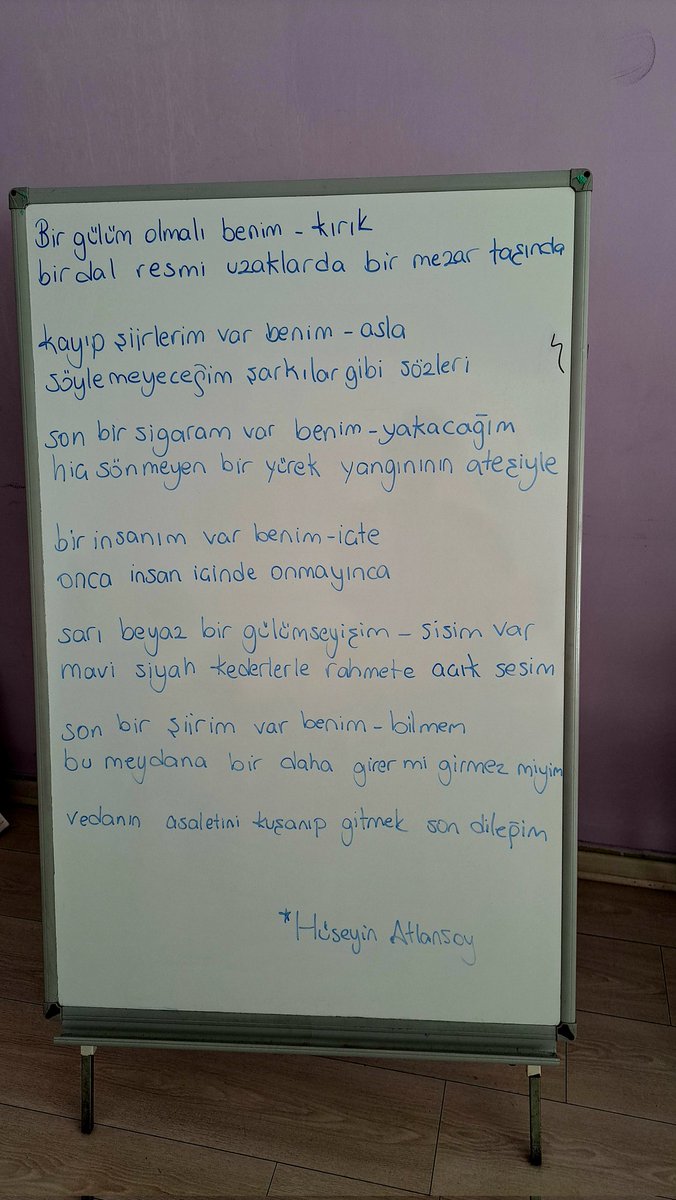 "Vedanın asaletini kuşanıp gitmek son dileğim"

*HüseyinAtlansoy
#öğretmenlerodası