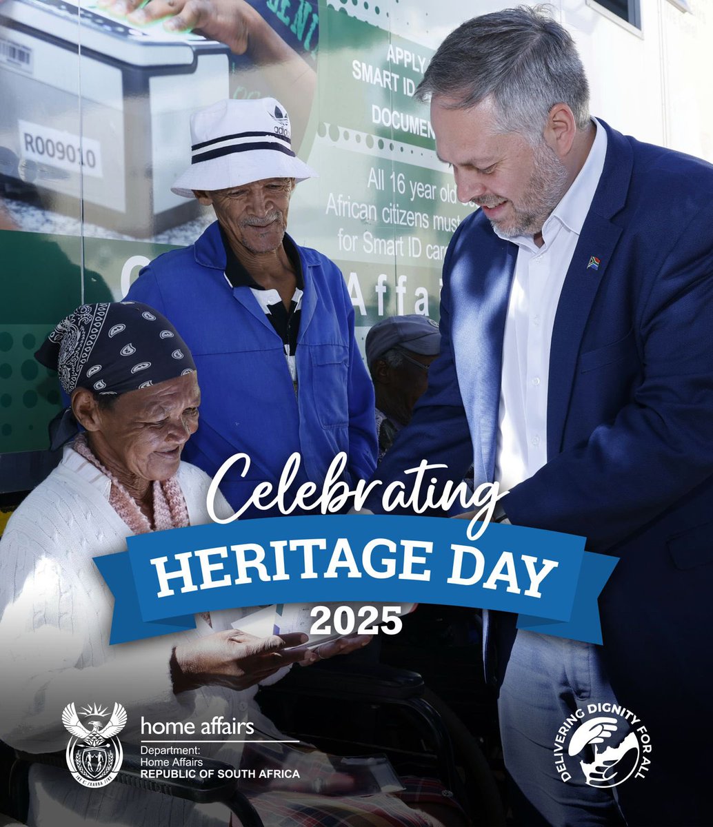Leon_Schreib's tweet image. Happy Heritage Day to the people of South Africa! All of us, together, form the beautiful tapestry of language and culture that we celebrate today, and #TeamHomeAffairs is working hard to implement reforms to deliver dignity for all of us 🇿🇦