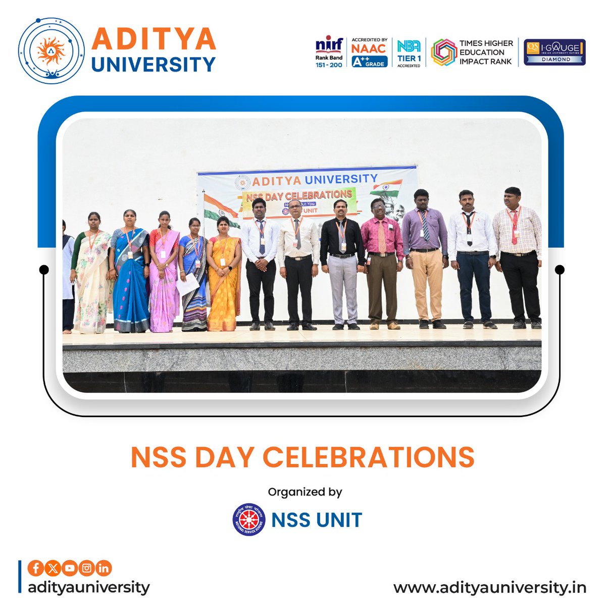 adityauniv's tweet image. 🌟 NSS Day Celebrations at Aditya University 🌟

“Not Me, But You” – the motto of the National Service Scheme truly inspires our students to serve the community with dedication and compassion.

#AdityaUniversity #NSSDay #NotMeButYou #CommunityService #StudentVolunteers