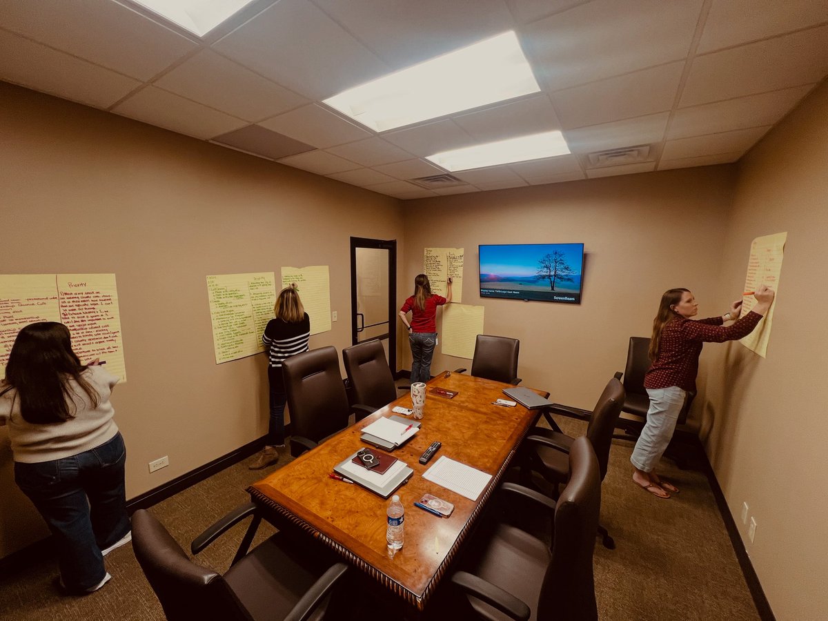 Proud of this team <a href="/TexasFarmBureau/">Texas Farm Bureau</a> for their focused exercise on CLARITY, ALIGNMENT, and meaningful DIALOGUE! This structure is key for enhancing our 1:1s and TEAM huddles, ensuring effective EXECUTION. It’s all about understanding the VISION/ALIGNMENT not just the execution.