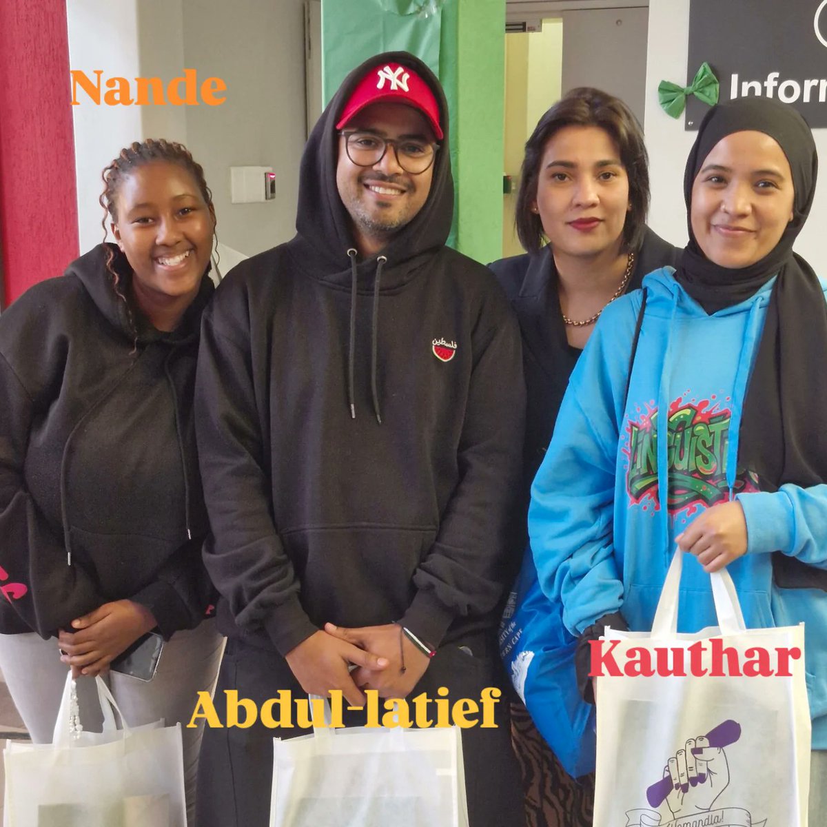 UWCArtsPostGrad's tweet image. Our top winners of our Mental Health Photography Competition are:
Abdul-latief Salie, Kauthar Isaacs, Nande Titi and special award winner Bradgenay Filander. Congrats!
#UWC #artsandhumanities #photograghy #Competition #winners