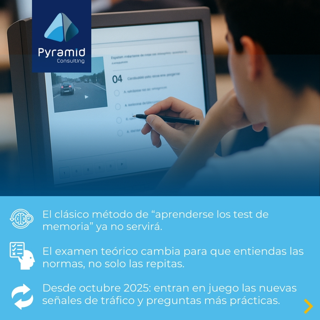 PyramidMultas's tweet image. 🚦 Adiós a memorizar test.
La #DGT cambia el examen teórico en 2025: nuevas señales, comprensión real y vídeos en 2026.
¿Más difícil o más seguro?
👉 ¿Qué opinas tú?

#dgt #examenteorico #carnetdeconducir #autoescuela