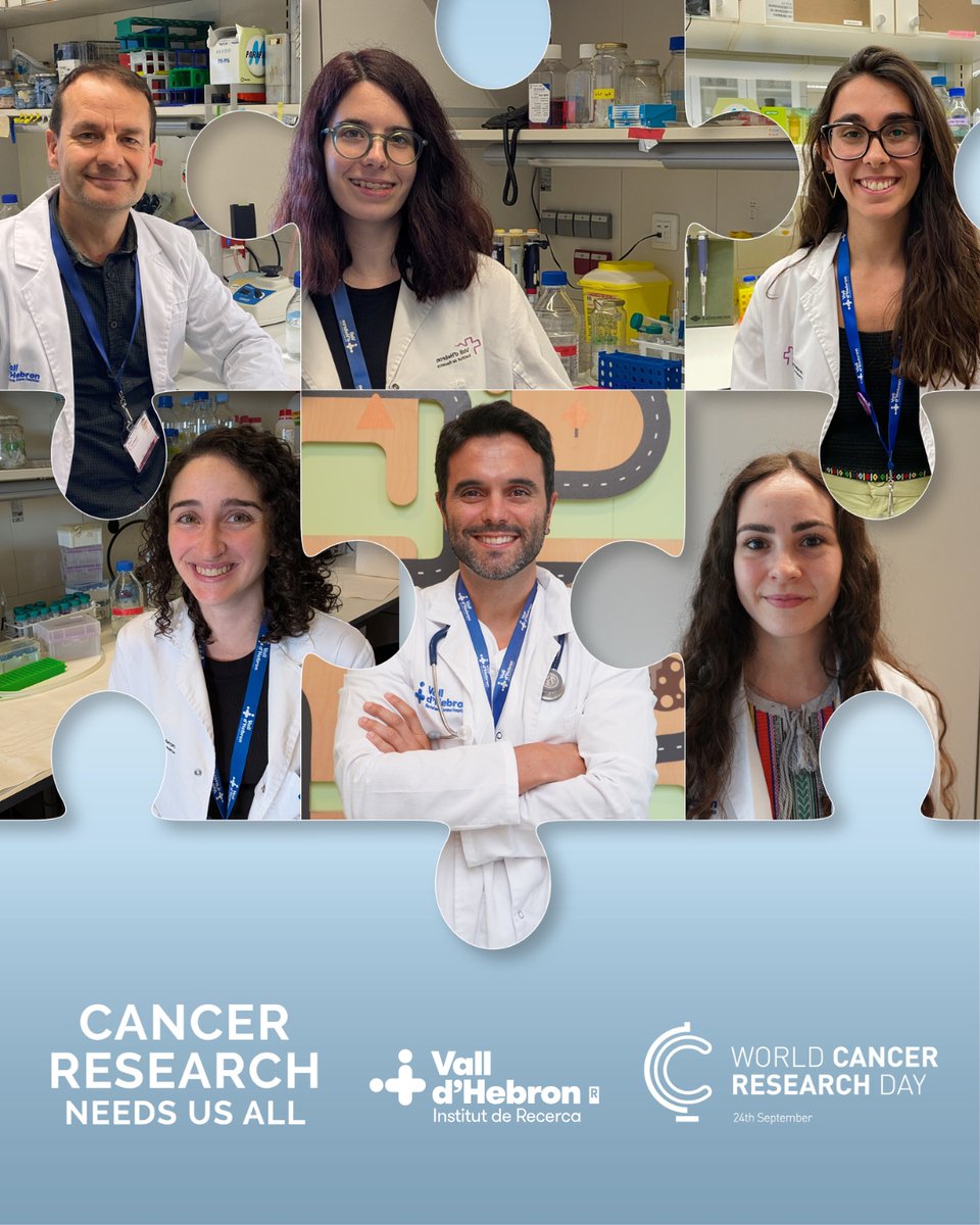VHIR_'s tweet photo. 👩‍🔬👨‍🔬 Els i les nostres investigadores del #VHIR impulsen la recerca per avançar en el diagnòstic i tractament del càncer.

📆 Aquest 24 de setembre ens sumem al #WorldCancerResearchDay sota el lema "Cancer research needs us all". @WCRD24Sept

🧵 Mira què ens diuen! 👇 https://t.co/Kh7MFl0lN1