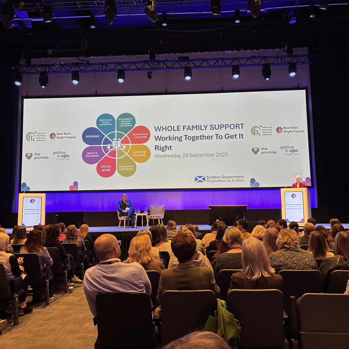 officialSOSCN's tweet photo. Opening address @JohnSwinney Looking forward to an inspiring day connecting and gaining knowledge on working together at Whole Family Support event in @SECGlasgow https://t.co/avY6QiTkv0