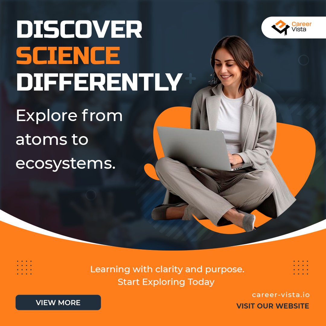 careervistaio's tweet image. 🔬 Discover Science Differently 🌟

✅ Explore science from micro to macro
✅ Clear, engaging learning modules

👉 Start exploring science today!

For more information!
Visit us: career-vista.io

#CareerVista #DiscoverScience #LearningWithPurpose #STEMEducation