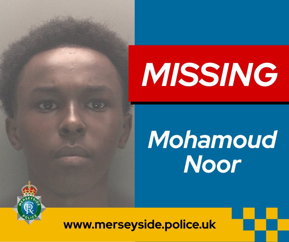 Please share and help us find a missing teenage boy from Kensington.

Mohamoud Noor, 15, was last seen when he left his home around 3pm on Monday 22 September and enquiries are ongoing to find him.

He is described as being around 5ft 8in tall, has a slim build and short black
