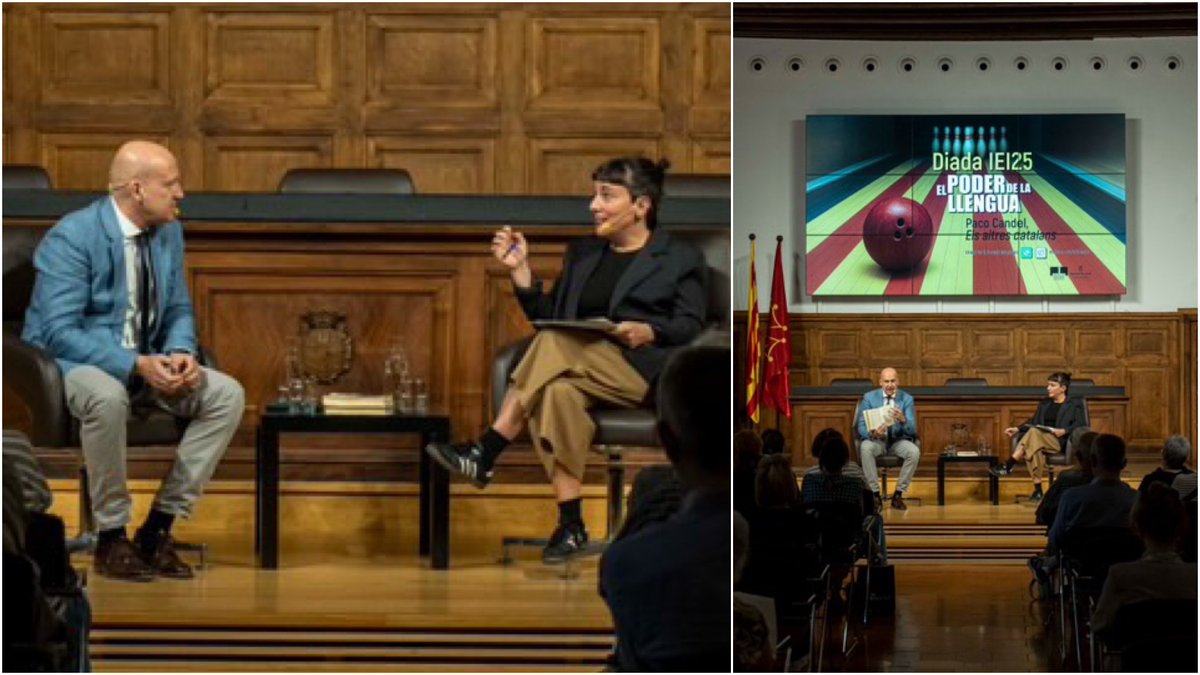 Conversa entre l'escriptor <a href="/GenisSinca/">Genís Sinca</a> i @mariona_llado al cicle #ElPoderdelaLlengua de l'<a href="/IEILleida/">INSTITUT D'ESTUDIS ILERDENCS</a> dins l'#anyCandel: "Paco Candel va vaticinar la Catalunya del futur; una societat plural i diversa que necessita empatia, respecte i dignitat".