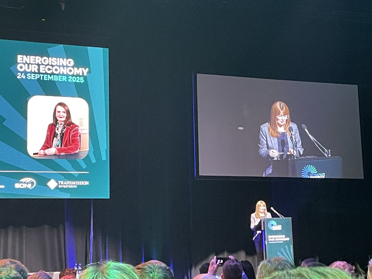 MariaOLoan's tweet photo. A great start to #NIEnergySummit with Professor Rooney outlining the strengths of NI to meet climate change goals

Minister Caoimhe Archibald outlined the steps her Department are taking.  She emphasised the importance of putting local people at the heart of the transition https://t.co/goJBGjFH9d