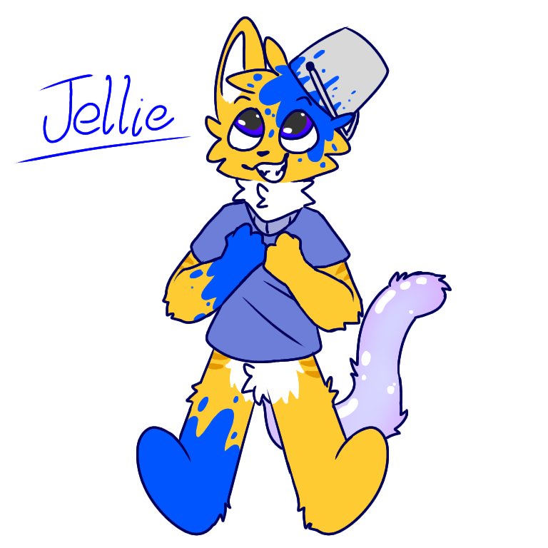 jellie the blue paint tabby with a jelly tail