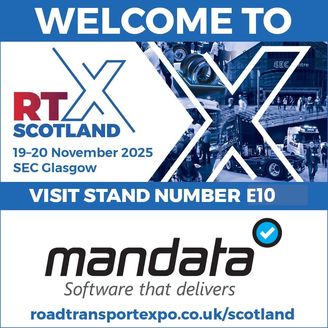 🚚 We’re delighted to announce that Mandata will be exhibiting at the very first RT Expo Scotland!

👉 “Scotland’s one-stop industry event all about trucks – and everything related to them.”

Come and meet Richard, Dan and Ben, who’ll be on hand to discuss your transport