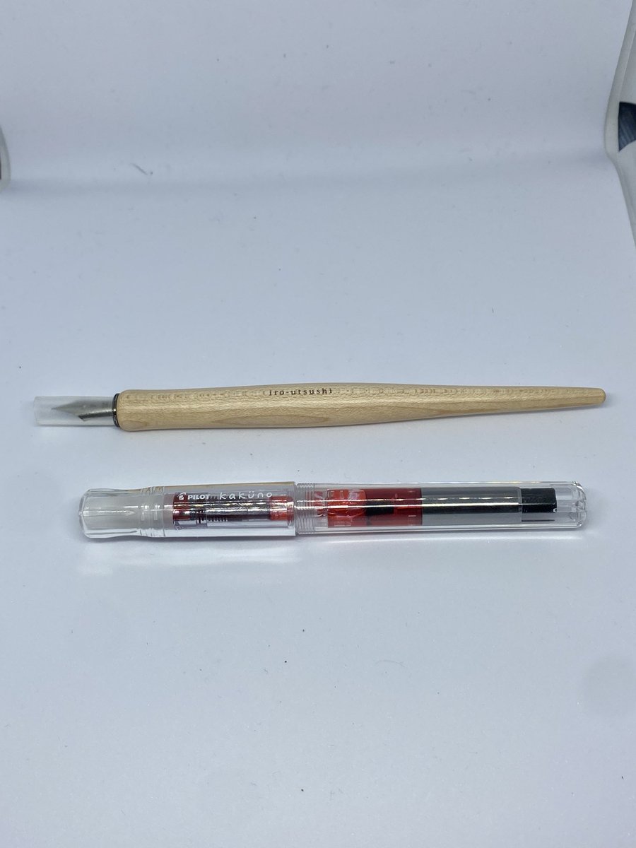 上のつけペンが名古屋でインクと共に買ったやつ
新しいインクの試し書き用って自分に言い訳して買ったけど新しいインクが増えていないので手紙を書いて以来出番はない　

カクノはアクアスカイ以外の色も使いたいけどつけペンはサッと使いづらいと思って買った
花筏から今日買ったアデリアに換装予定