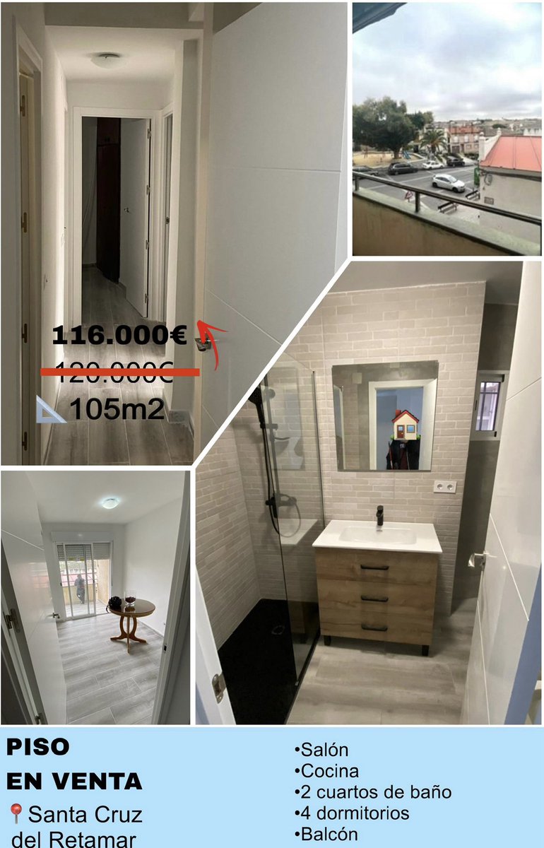 albittalopez30's tweet photo. PISO EN VENTA SANTA CRUZ DEL RETAMAR!!!! 
Más info privvv 📥📥📥 https://t.co/gclNl4QwwO