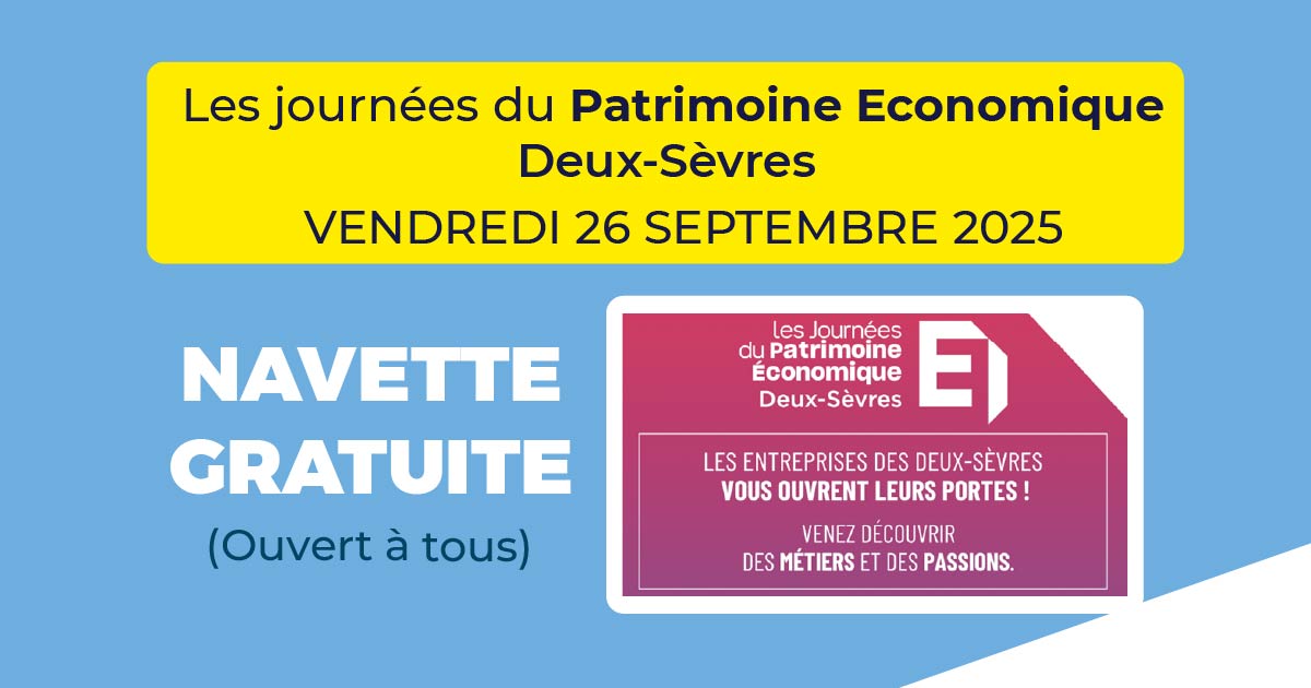 📌LE VENDREDI 26 SEPTEMBRE 2025 A l'occasion des Journées du Patrimoine Économique, la ville de Niort et Niort Agglo ouvrent leurs portes à l'ensemble des Niortais. 🚍ALLEZ-Y EN NAVETTE GRATUITE TANLIB ! 👉En savoir + : tanlib.com/actualites/act…