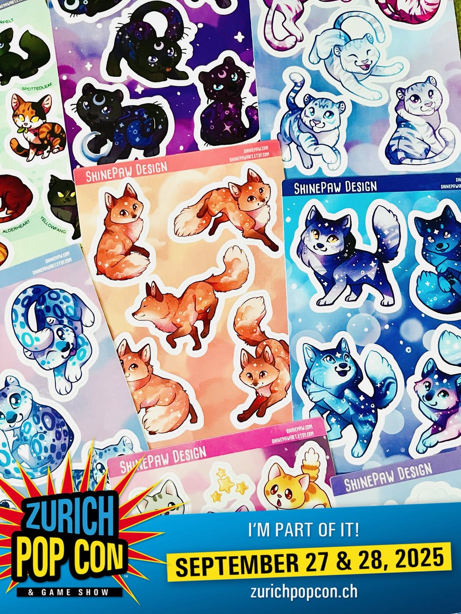 Shinepaw's tweet photo. Zürich Pop Con is already this weekend! I’m trying to prepare as many things to bring as I can (and as my baby lets me) ✨ https://t.co/LwKMrVhiZu