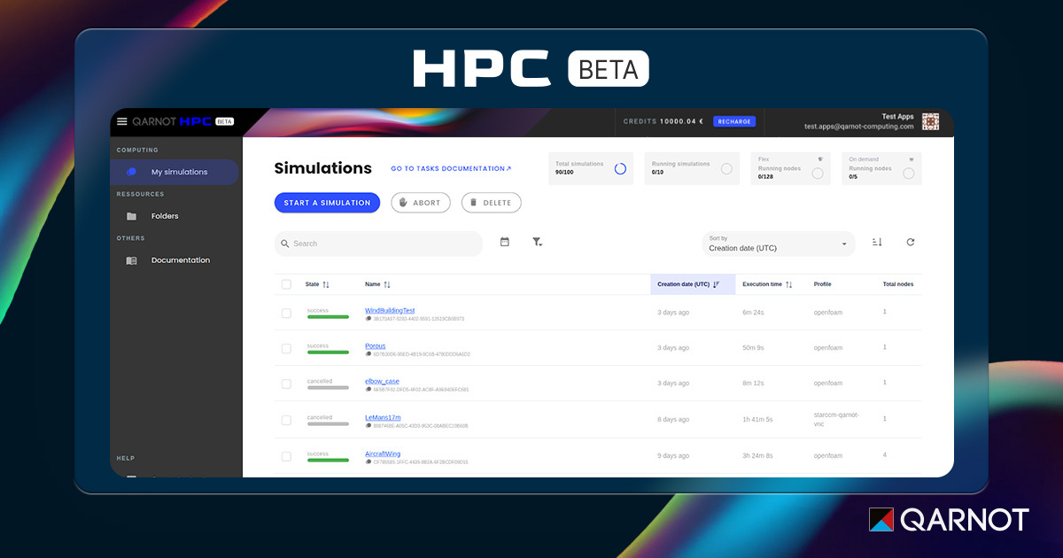 🚀 Qarnot launches a new HPC-as-a-Service platform for R&amp;D engineers, with a clear ambition: to democratize high-performance computing and establish a new European standard

Qarnot announces the launch of its new HPC-as-a-Service platform, designed for R&amp;D engineers in aerospace,