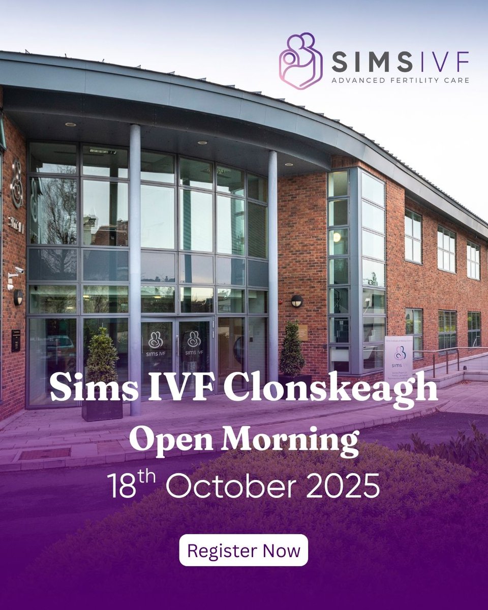 Join us for our Sims IVF Clonskeagh Open Morning!💜
Sat 18 October 2025 | 11:00
Register today:
ow.ly/EpIH50X04bZ

#simsivf