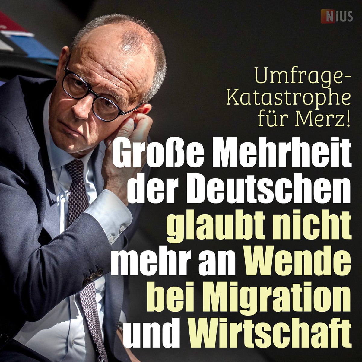 Die überwiegende Mehrheit der Bürger haben nach wenigen Monaten Merz-Kanzlerschaft keinerlei Hoffnungen mehr auf Verbesserungen. Nicht beim Thema Migration, nicht in puncto Wirtschaft und auch nicht bei Finanzen und Sicherheit. nius.de/politik/news/u…