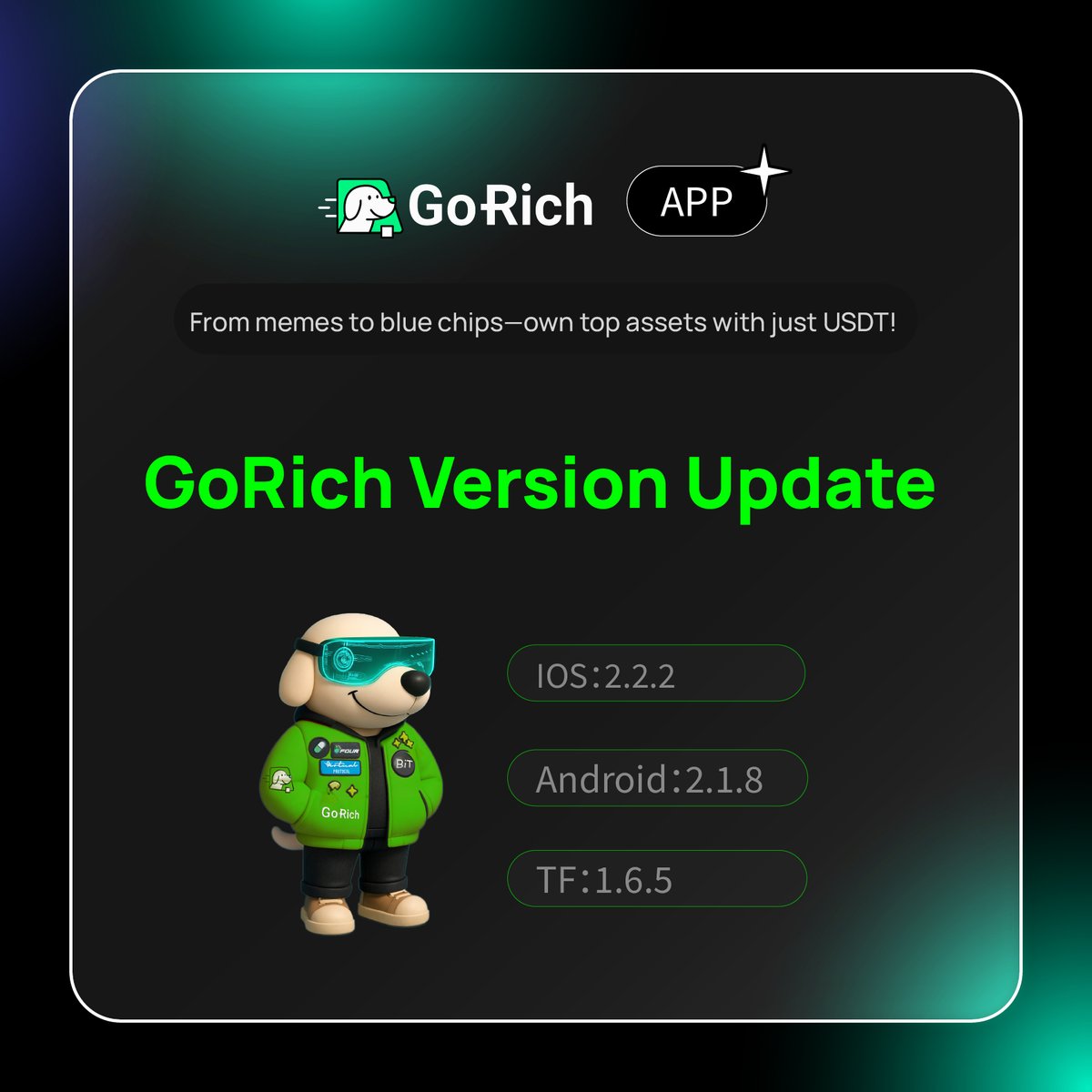 GetDailyStock's tweet photo. GoRich did it again — another update just dropped!

- New home page
- Smart Money 2.0 showing profit amounts
- Perks upgrade: guide, trading quests, milestone challenges, referrals, vouchers, and mystery boxes

Don’t miss it — update now 👉 https://t.co/ZW0GHJ1XQK

#GoRoch https://t.co/akxxiRgPQt