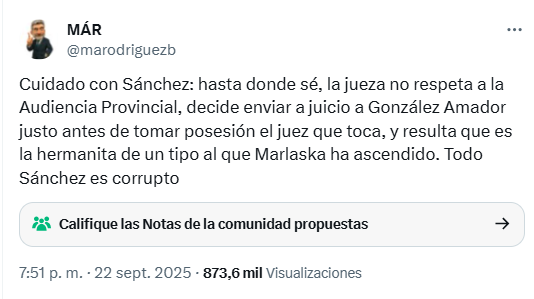 POR LO QUE SEA ni <a href="/JudgeTheZipper/">Judge the Zipper</a> ni <a href="/iuristoteles/">iuristóteles</a> tienen nada que decir sobre esto que dice MAR. Lástima, porque tras la espantada de Lady Crocks y Teo Juez, estamos huérfanos de doctas opiniones legales.