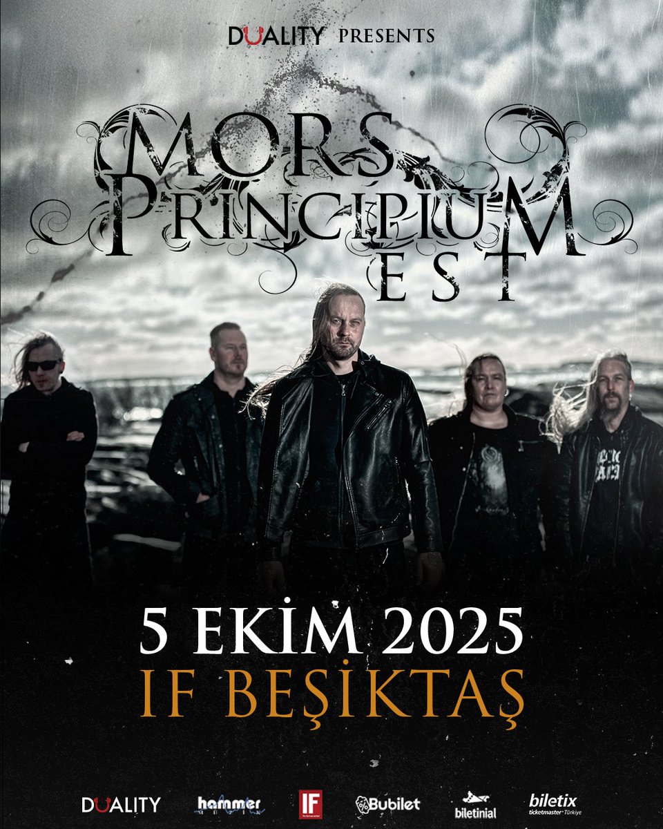 Dokunaklı ve epik melodik pasajları, üst düzey gitar işçiliği ve yırtıcı vokalleriyle melodik death metal tarzında kendine önemli bir yer edinmiş olan Mors Principium Est bu yıl ilk kez Türkiye’de 👏🏻 Metal müzik ziyafetinde yerinizi muhakkak alın.
