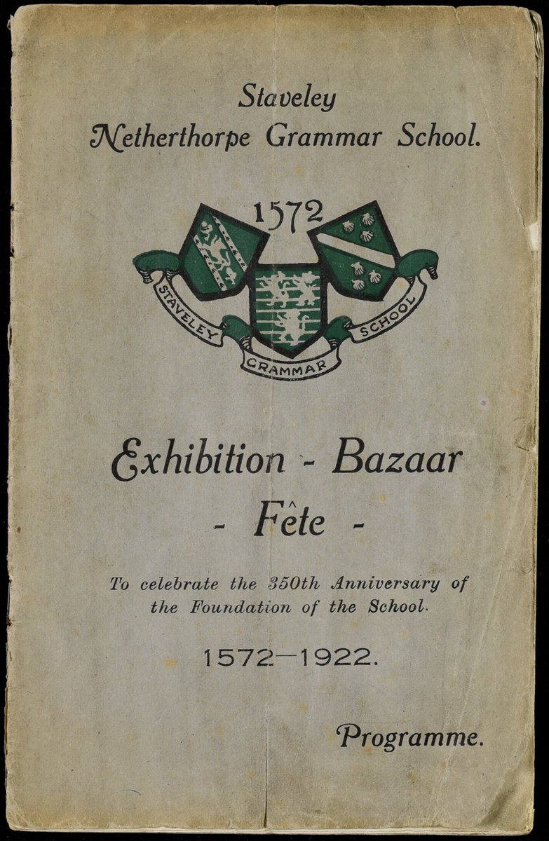 DerbyshireDRO's tweet image. The records of Netherthorpe School is our #ArchiveOfTheWeek. Founded in 1572 it&apos;s still in operation today. Its 350th anniversary in 1922 was a grand celebration with a fete, concert, Punch and Judy shows, fireworks and even an aerial display! 
@NetherthorpeSch #EYAEducation