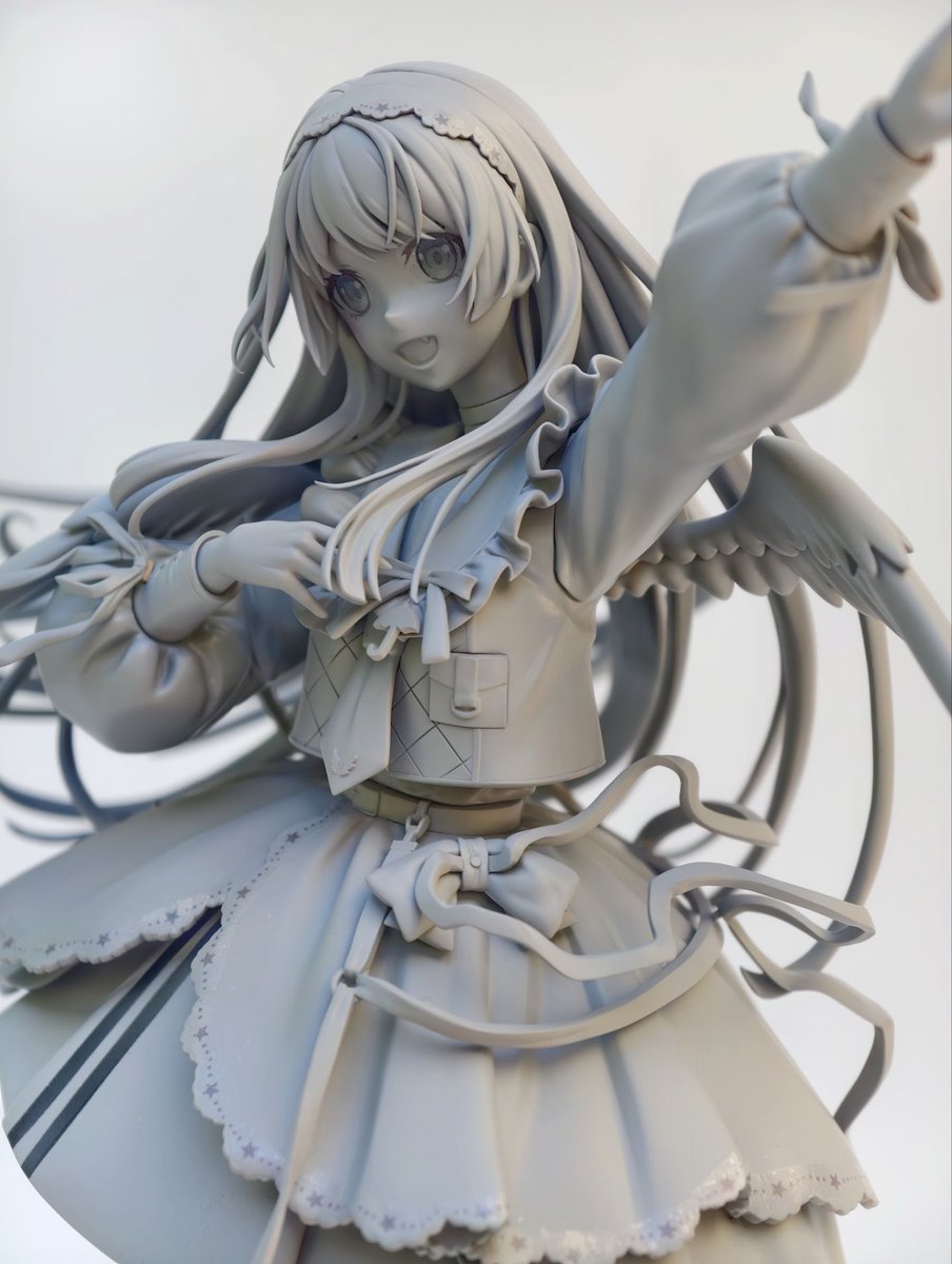 Sheepworm's tweet image. 是灰模~（开启疯狂发存图模式）
会带去参加WF2025上海的爱音手办，色样涂装中~
#千早爱音 #bandoriart  #BanGDream #MyGO #バンドリ