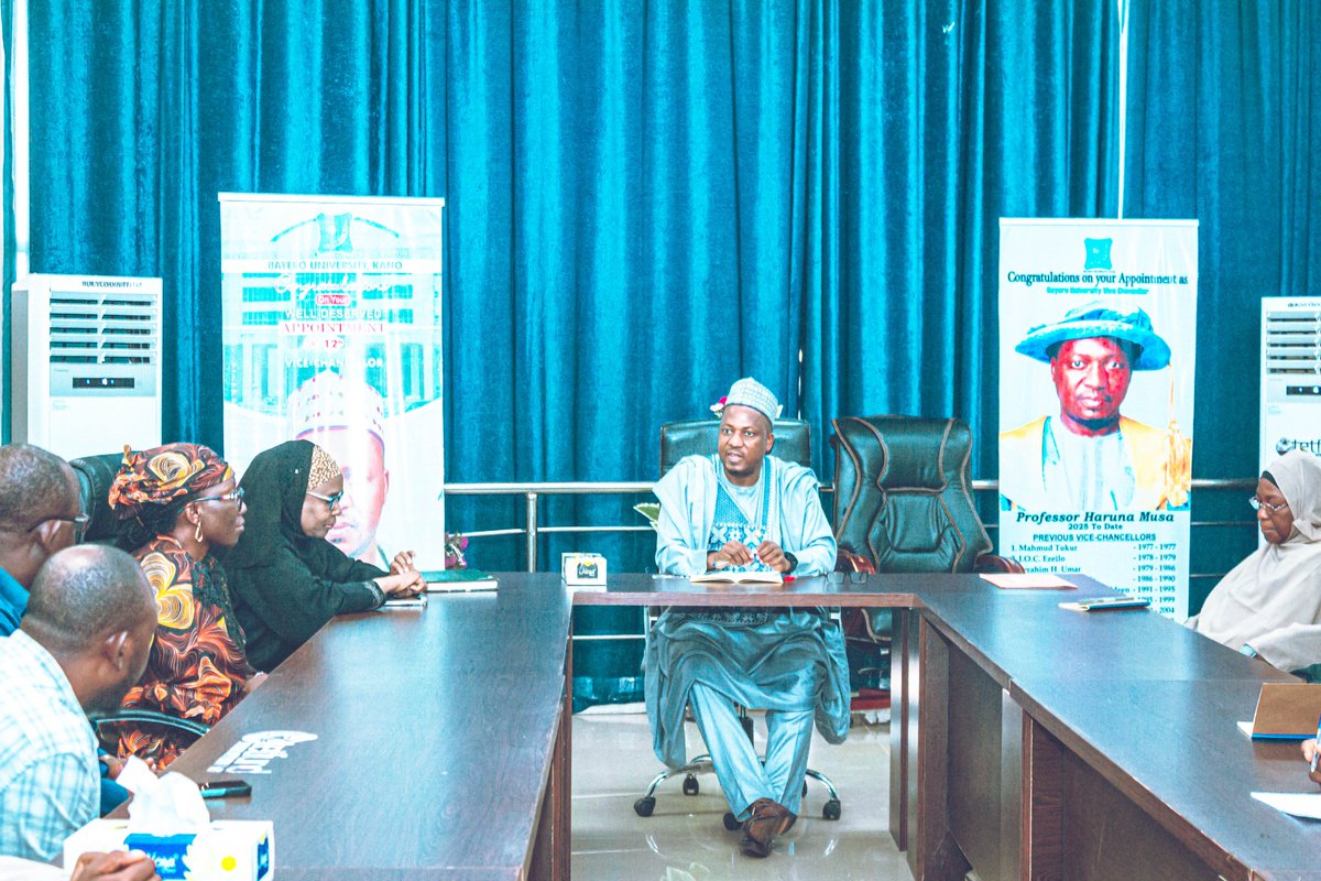 acephap_buk's tweet image. Prof. Hadiza Shehu Galadanci, the Director of ACEPHAP, and her team paid a courtesy visit to the new Vice-Chancellor of BUK, Prof. Haruna Musa FSI, on 22nd September 2025 at his office. 

Read more is.gd/off038

#partnership #collaboration #research #innovation