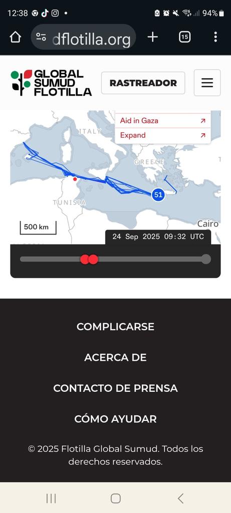 GiordanoGringo's tweet photo. Seguimos rumbo a Gaza con 51 embarcaciones a pesar de los drones en la
@GlobalSumudF https://t.co/zXkqYjftoR