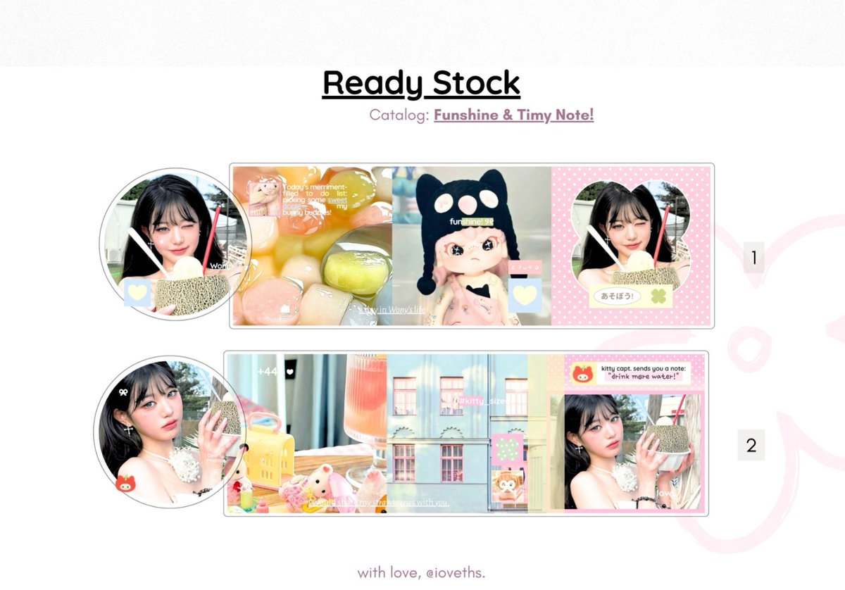 reposts are so much appreciated! ♥︎

hi-o, sweethearts! aku punya layout ready stock wonyoung &lt;3!! untuk harganya aku sertakan di alt dan bisa dijemput melalui dm lovie, yaa. ✿

layout rs #zonauang #zonauang️