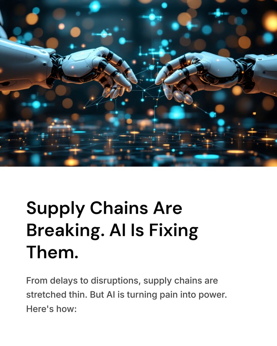 Goel1Shubam's tweet image. Struggling with supply chain delays &amp;amp; costs? 🚛
AI can help: smarter forecasts, real-time tracking, lower costs &amp;amp; faster delivery.
I build AI solutions to future-proof logistics. Let’s connect! 🔗
#uk   #AI  #SmartChallenge  #businesstips  #USA  #Software  #Innovation