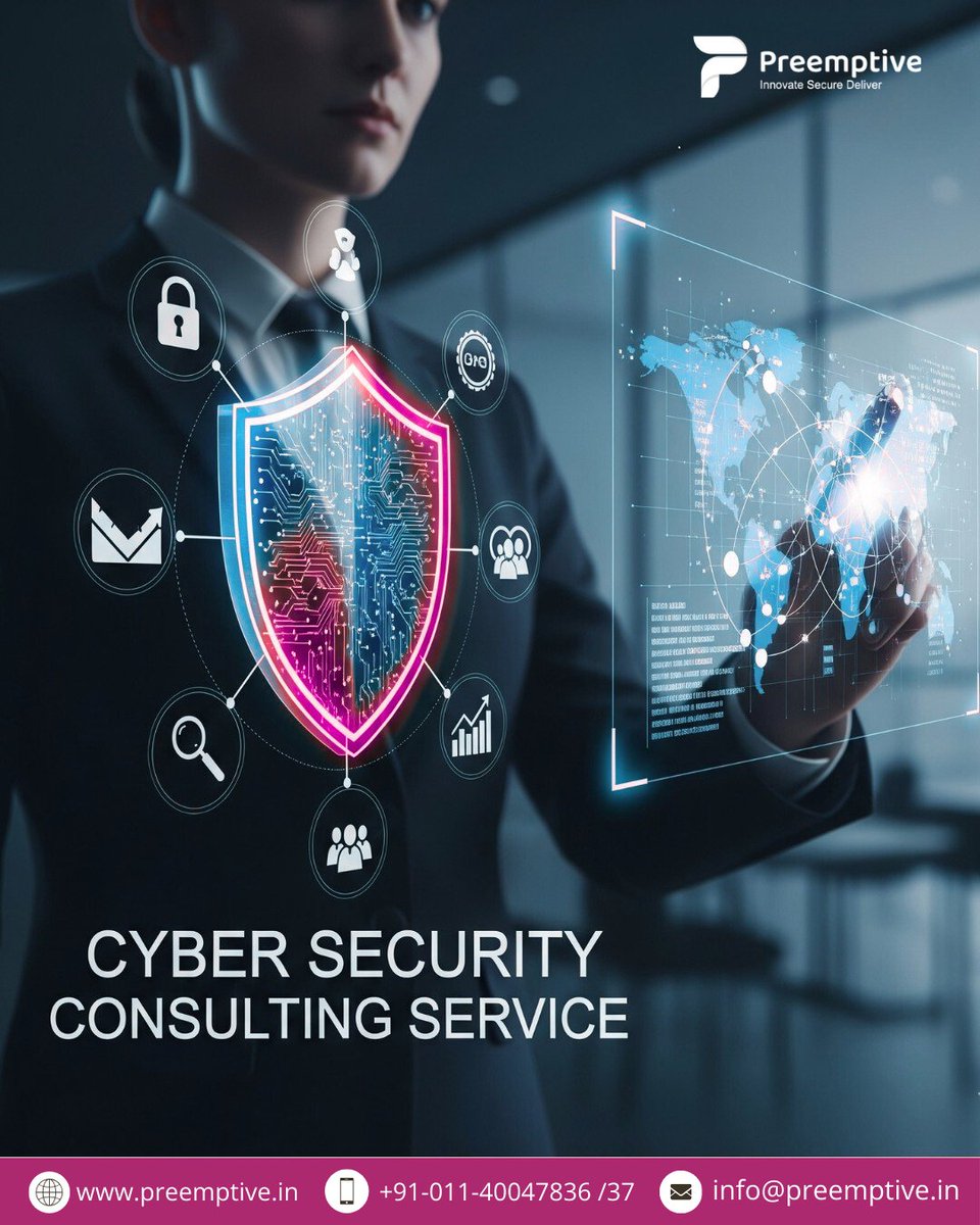 Preemptive16's tweet image. 🔐 Cyber Security Consulting Services by Preemptive 🔐

In an era where digital transformation drives business growth, the need for robust cybersecurity solutions has never been more critical. 

#CyberSecurity #CyberSecurityConsulting #DataProtection #InformationSecurity