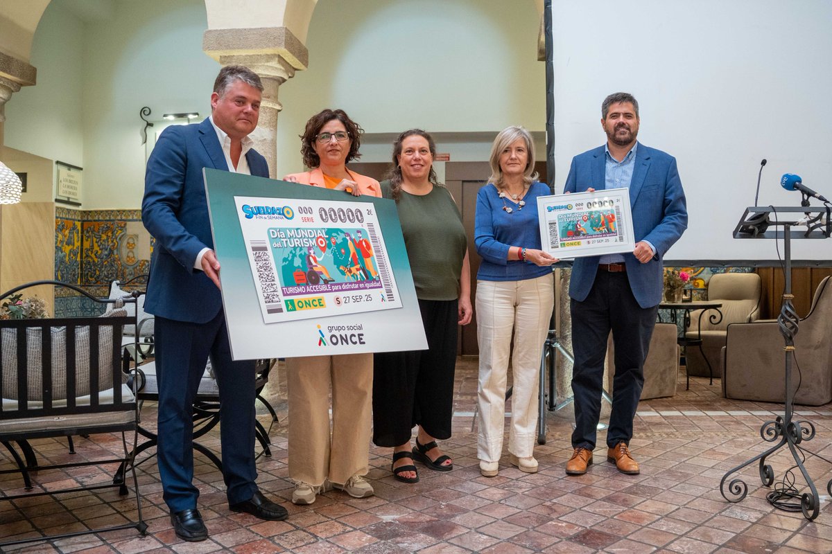 Ayuntamiento de Mérida (@ayto_merida) on Twitter photo Mérida ha sido la ciudad elegida por la <a href="/ONCE_oficial/">ONCE</a> para la presentación, en el Hotel Illunion Mérida Palace, del cupón conmemorativo del Día Mundial del Turismo, que se sorteará el sábado 27 de septiembre,  bajo el lema: “Turismo accesible para disfrutar en igualdad”. Mérida ha sido la ciudad elegida por la <a href="/ONCE_oficial/">ONCE</a> para la presentación, en el Hotel Illunion Mérida Palace, del cupón conmemorativo del Día Mundial del Turismo, que se sorteará el sábado 27 de septiembre,  bajo el lema: “Turismo accesible para disfrutar en igualdad”.