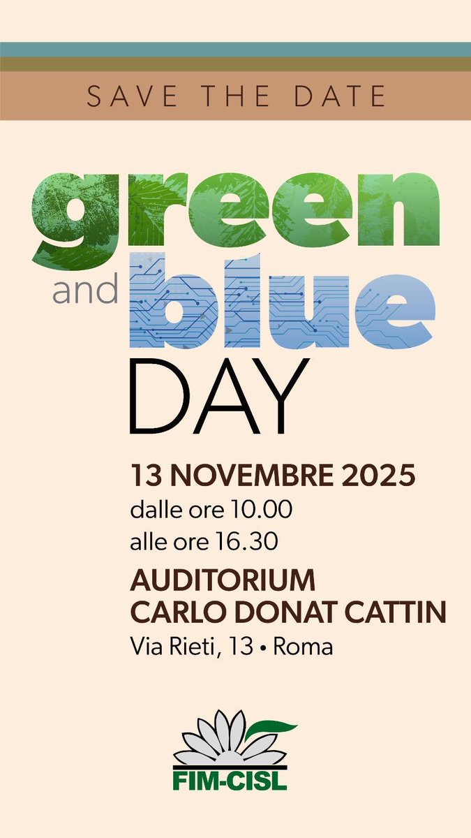 L'esperienza di contrattazione aziendale a #green&amp;blueDay2025 il prossimo 13 novembre 2025 a Roma